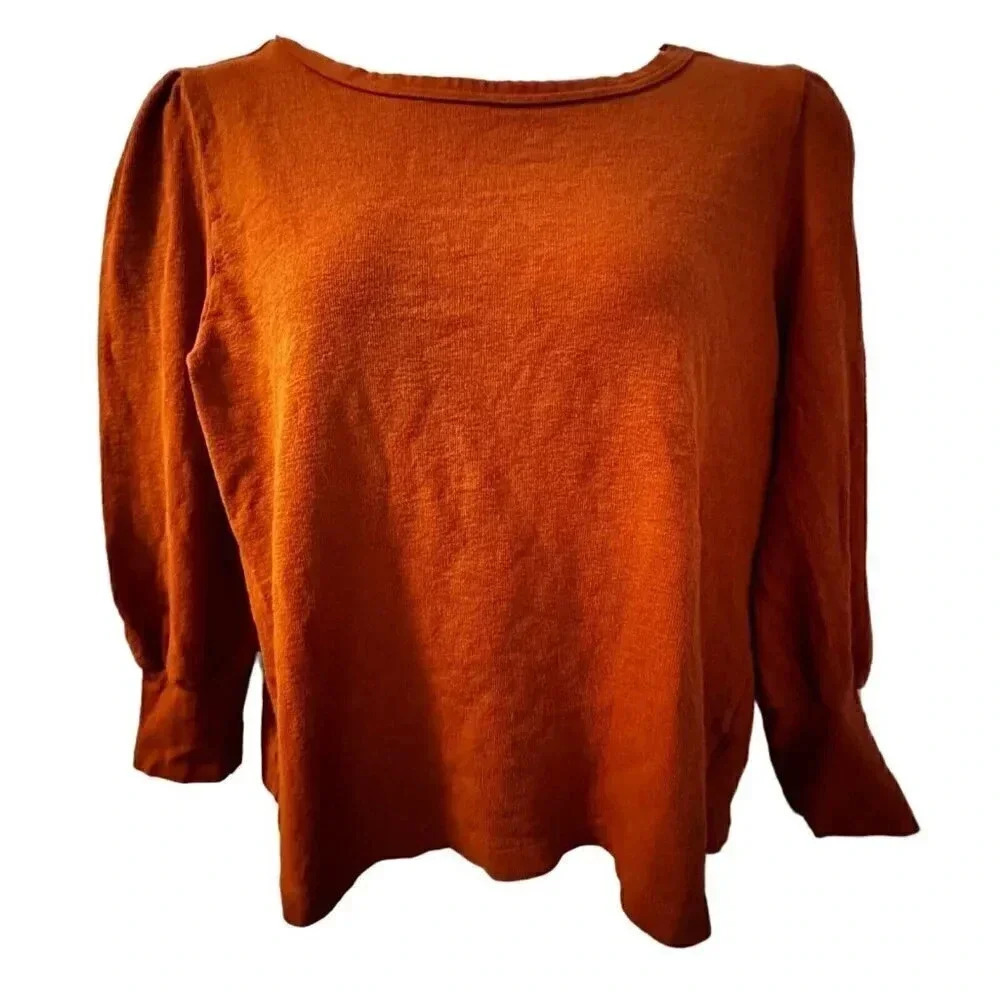 Free Assembly sweater top women's size XXL rust long sleeves